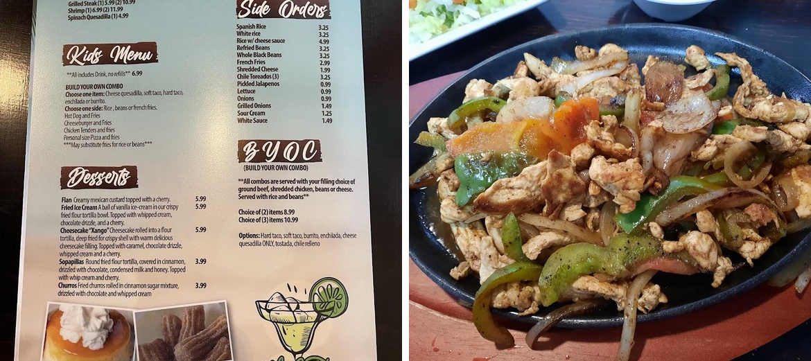 Margaritas Mexican Grill & Cantina Menu