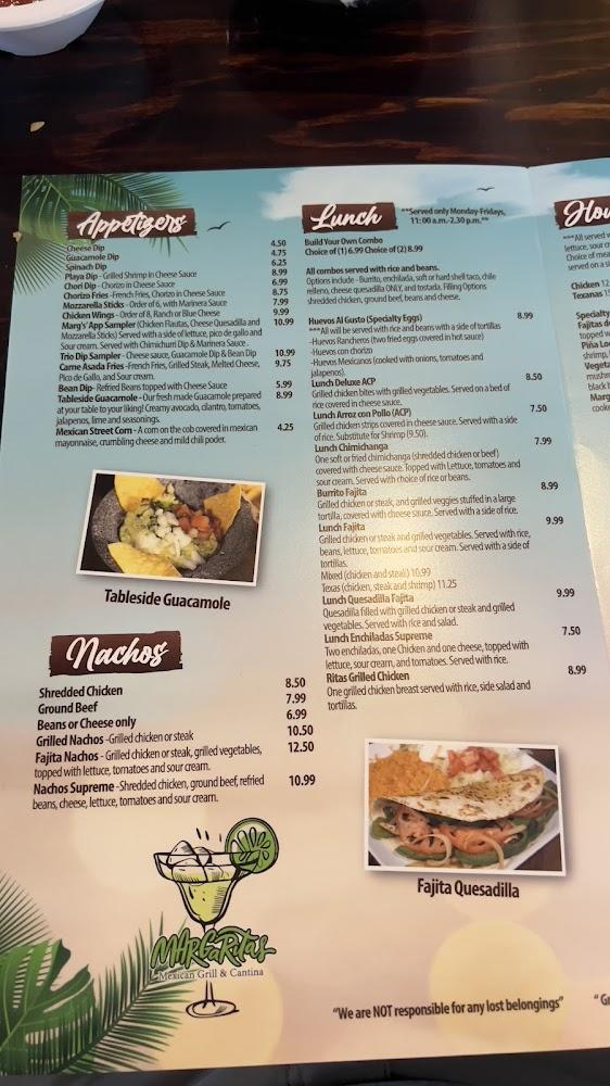 Margaritas Mexican Grill & Cantina Menu image 2